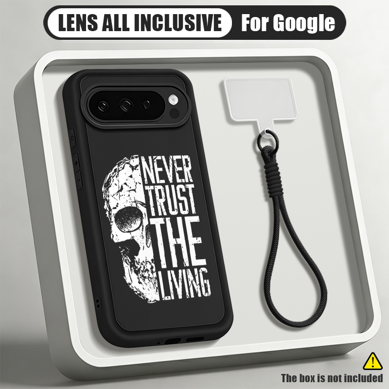 Google Pixel 9 Pro - เคสโทรศัพท์พร้อมสายคล้องลายหัวกะโหลก สำหรับ Google Pixel 10 9