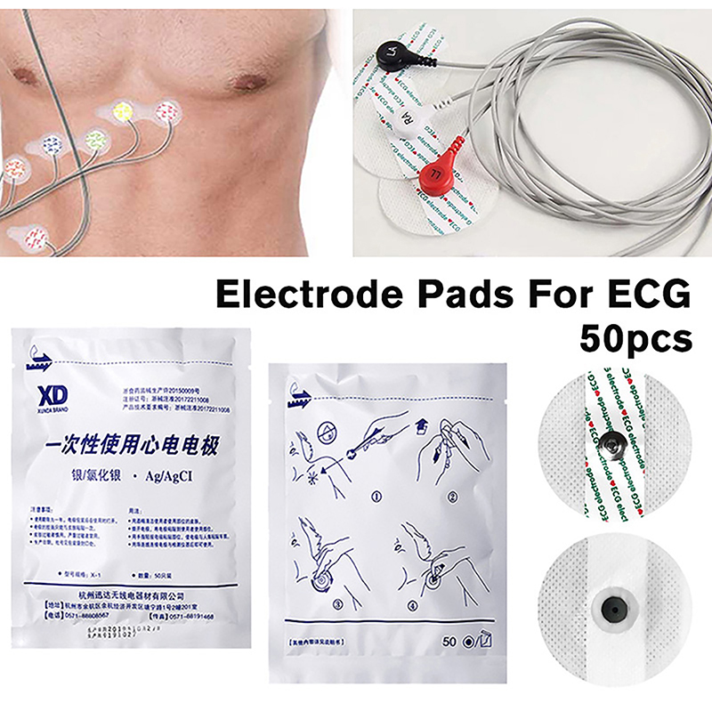 50 ชิ้น/ถุง แผ่นอิเล็กโทรดแบบใ - Ecg Patch Monitor บทวิจารณ์และราคา